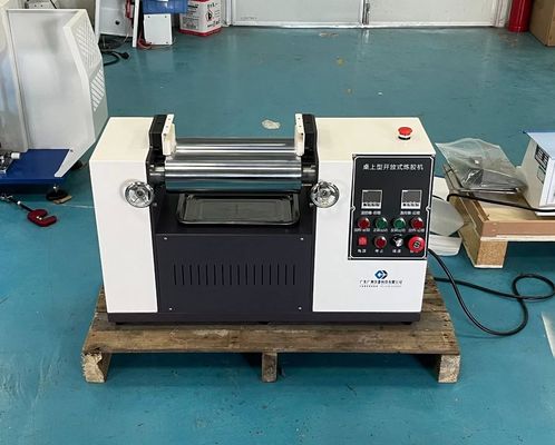 खरीदें कॉम्पैक्ट 750×380×600mm ओपन मिल रबर मिक्स मशीन, 300 सेट/माह क्षमता और एडजस्टेबल रोलर स्पेसिंग के साथ online manufacture