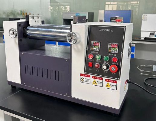 खरीदें विश्वसनीय गुणवत्ता वाली बड़ी कार्य क्षमता वाली रबर रिफाइनिंग मिल, SUS304 स्टेनलेस स्टील हॉपर और मैनुअल नियंत्रण के साथ online manufacture